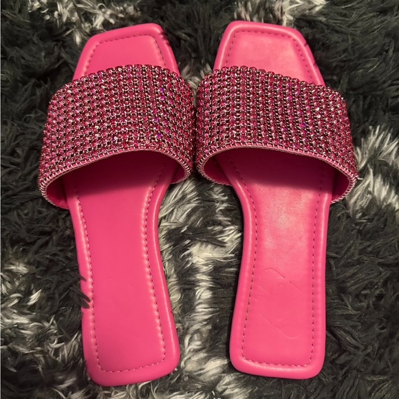 Pink Rhinestone Sandals - Picture 2 of 3